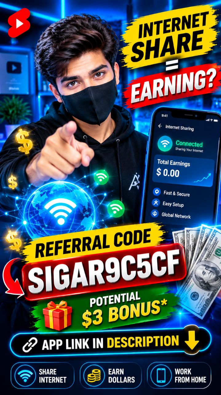 Internet sharing money earning app #bideoapp #bideo #earning #viral #trending