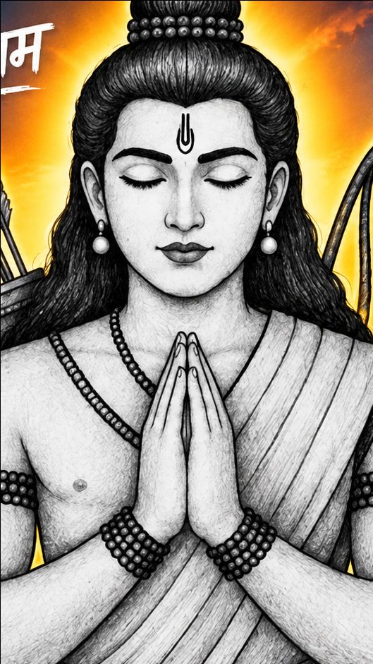 Shree ram ji easy drawing 🥰❤️🙏🙏🎨