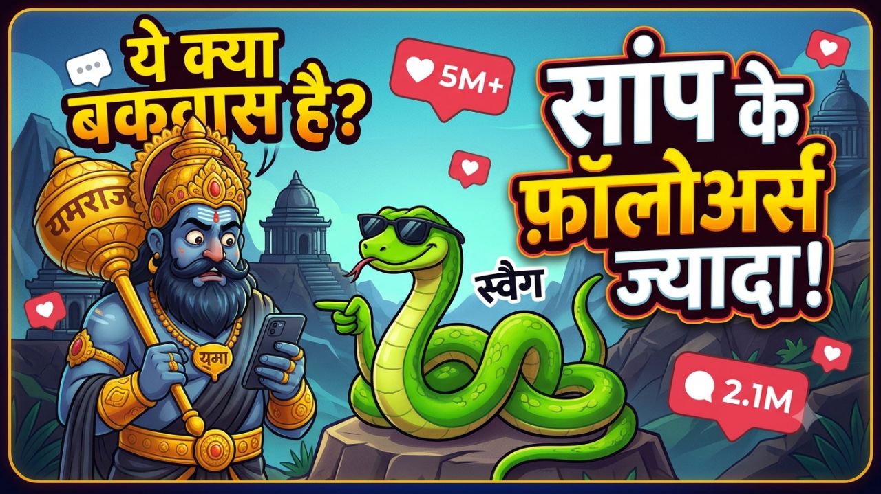 Jab Yamraj Ko Saanp Ke Followers Dekhakar Chakkar Aa Gaya! 🐍😂 #shorts #comedy