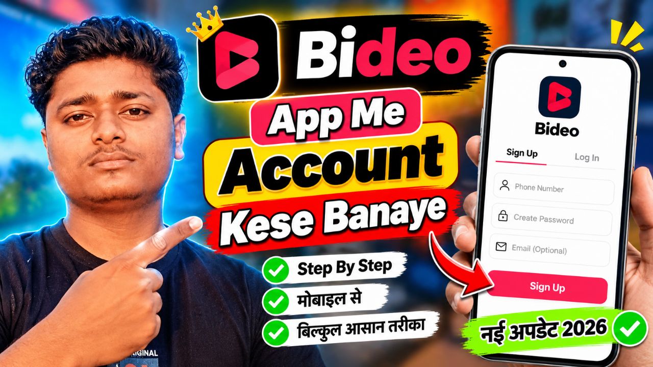 Bideo App Me Account Kaise Banaye 2026 😱 | Bideo App Sign Up Kaise Kare | Full Tutorial Hindi