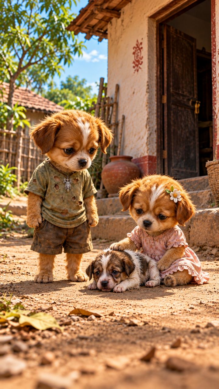 Poppy & Chutki Save an Abandoned Puppy 🥺❤️