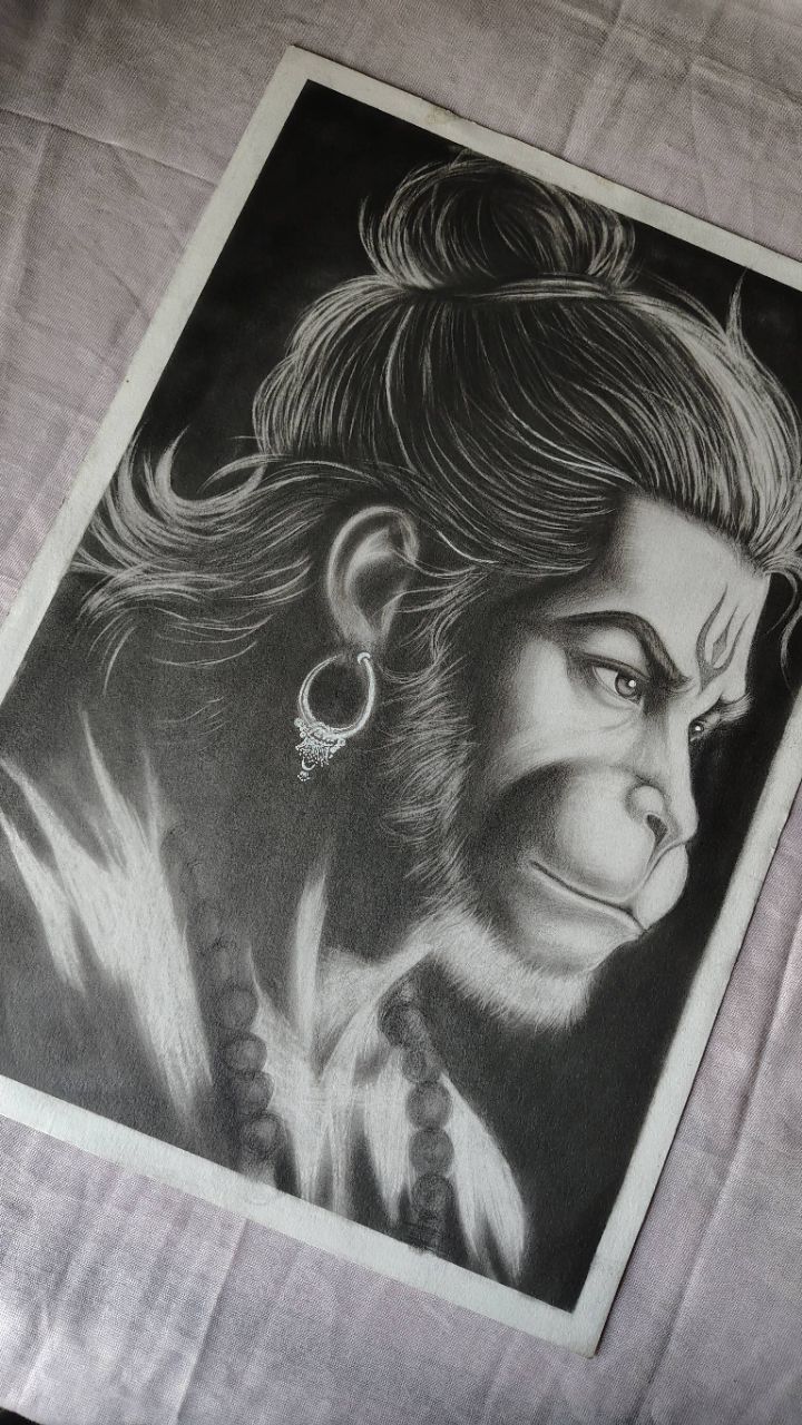 Hanuman ji 🚩 sketch ⚜️#video #viral #viralvideo #bideo