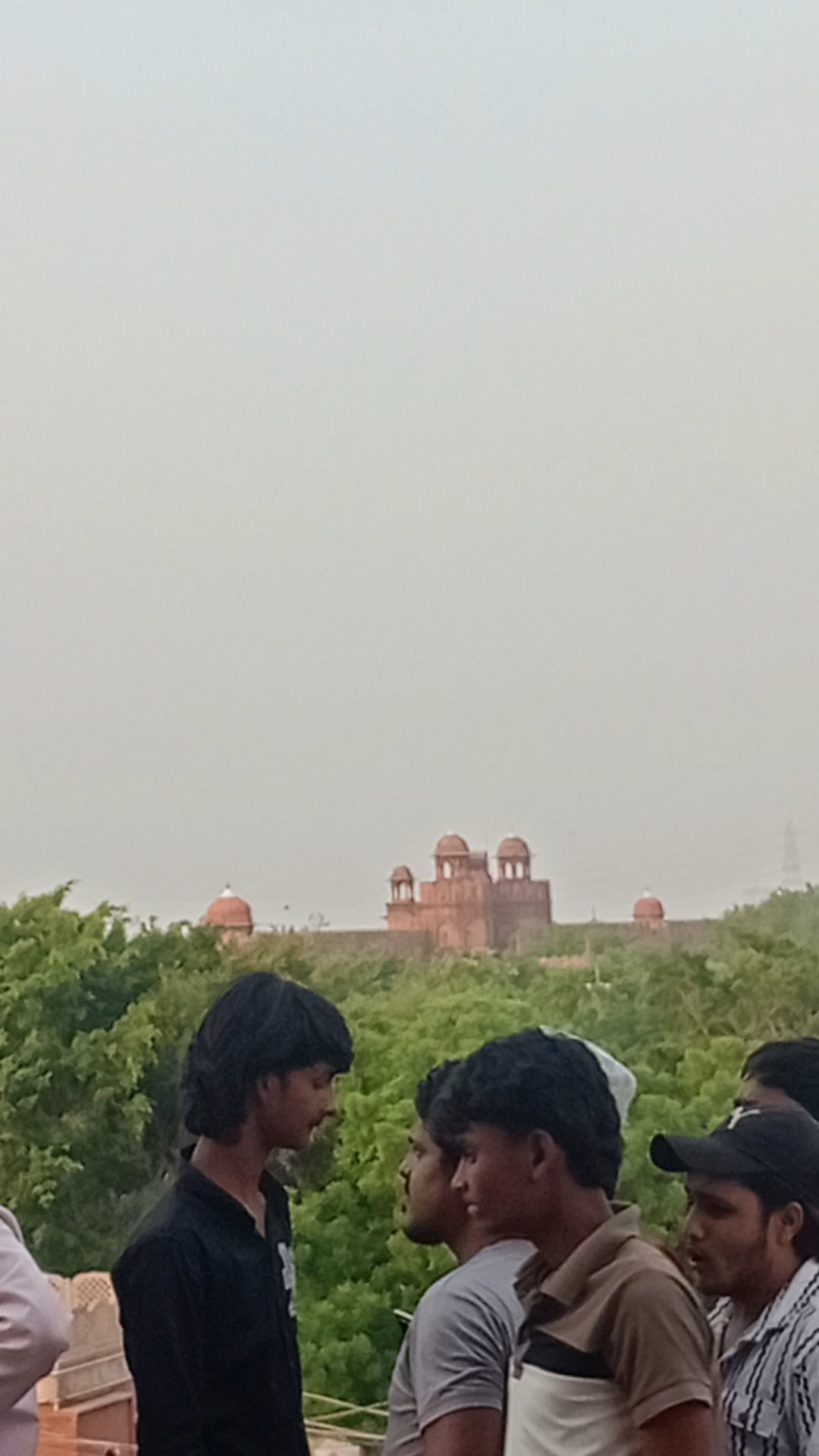 Red fort view from jama masjid