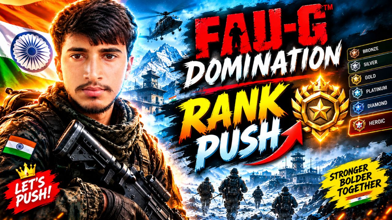 🇮🇳 FAU-G Domination Rank Push Gameplay 🔥🎮