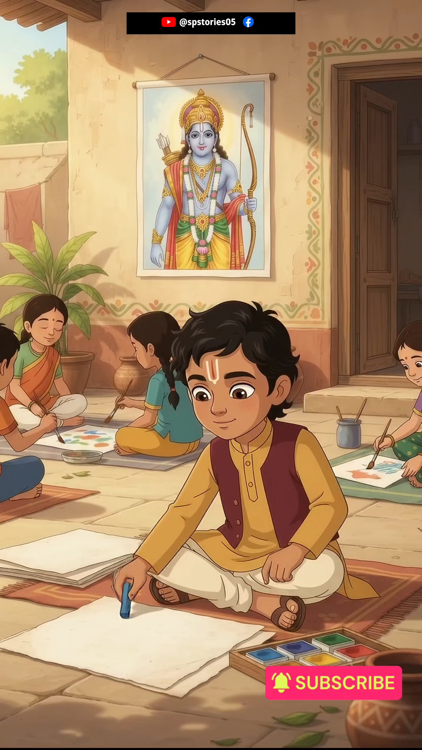 भगवान राम की अनोखी सीख 🙏 कम रंगों से बना सबसे सुंदर चित्र! | Bhakti Story