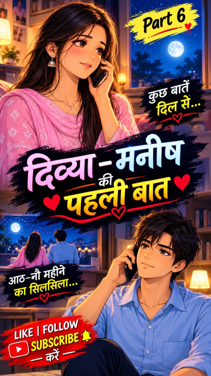 दिव्या का पहला Call ❤️ | Part 6 | आधी रात की चुपचाप बातें 🌙📱 #VividLogy #Shorts