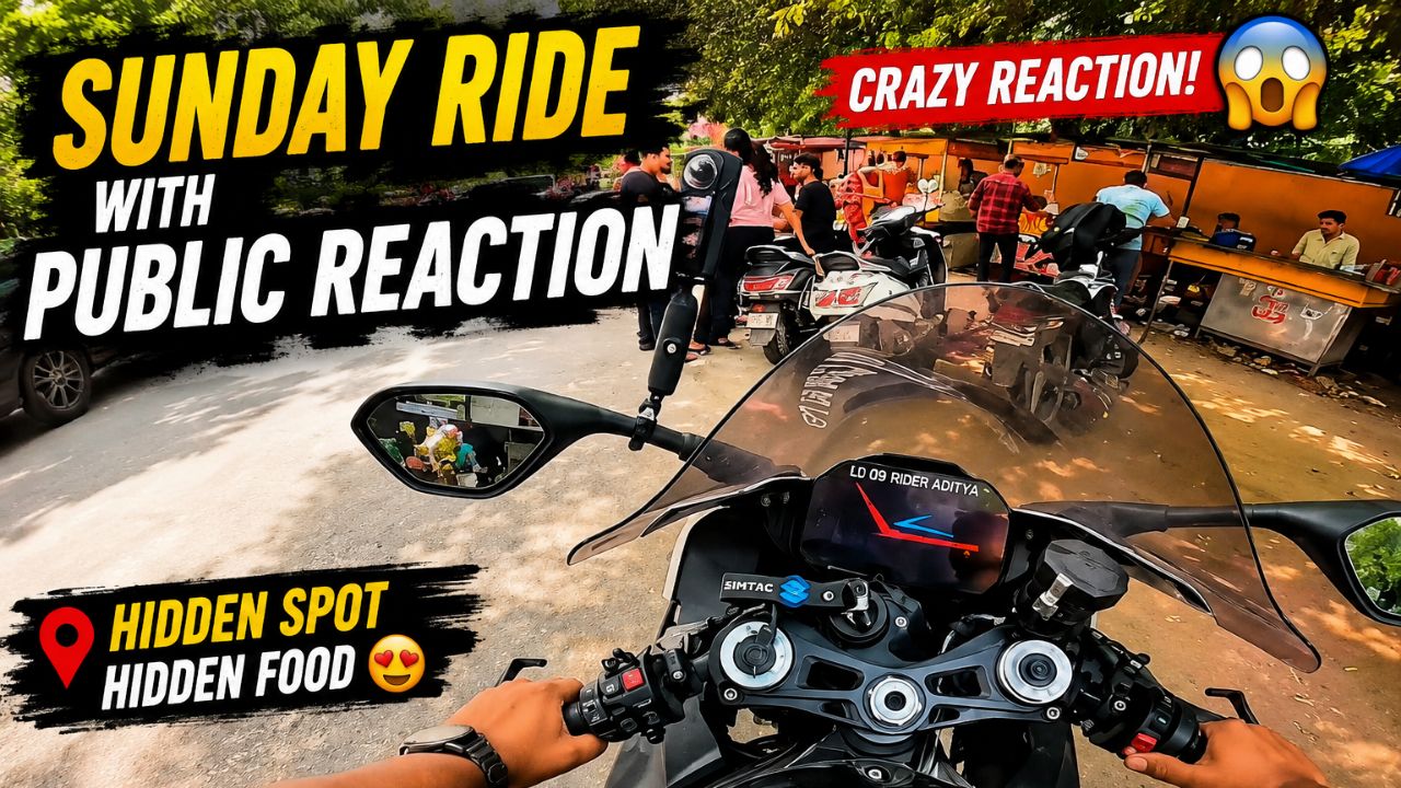 🏍️😱 Sunday Bike Ride Mein Mila Hidden Food Spot! 🔥 | Full Rider Vlog