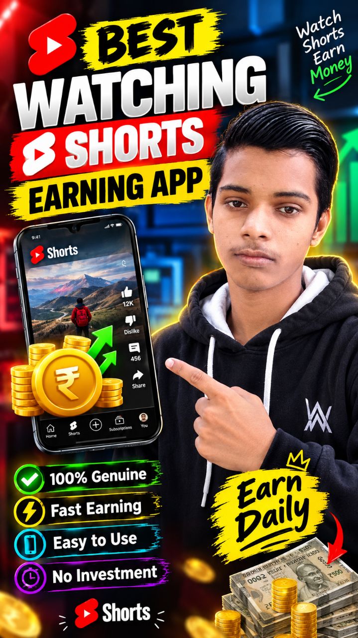Best App to Earn Money by Watching Shorts 😱💰 | Watch & Earn App #Shorts