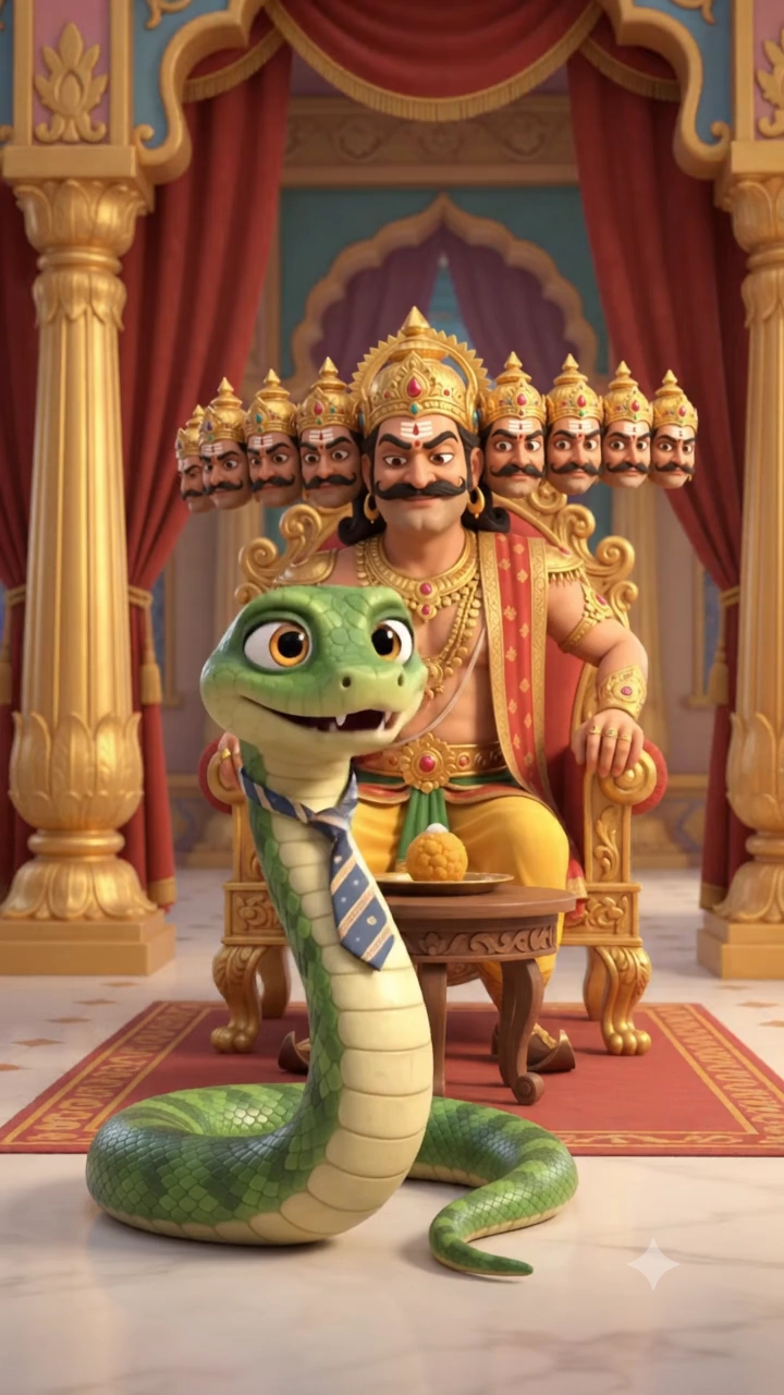🐍🔥 रावण ने साँप को नौकरी पर रखा रे! 😂 लेकिन साँप ने लंका में मचा दिया बवाल! 🤣💥