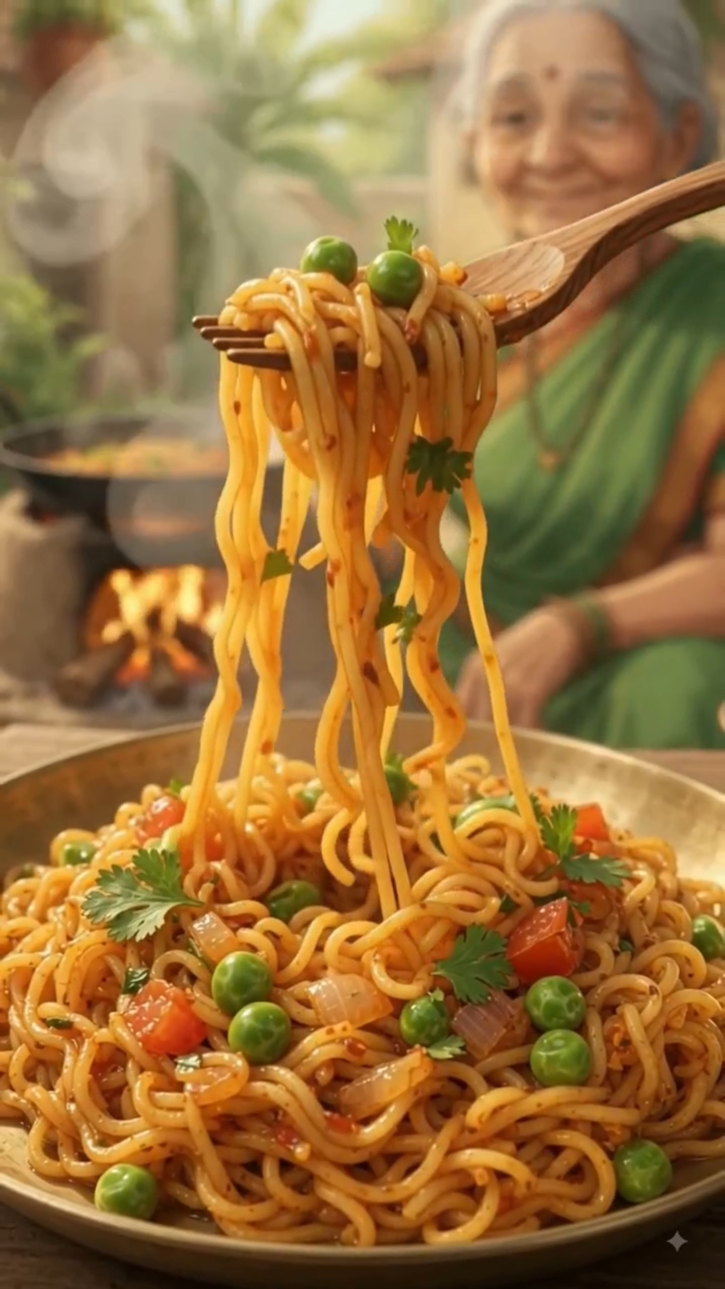😱🔥 दादी ने बनाई ऐसी चटपटी मैगी! 🍜😍 | देसी गाँव की रसोई ❤️
