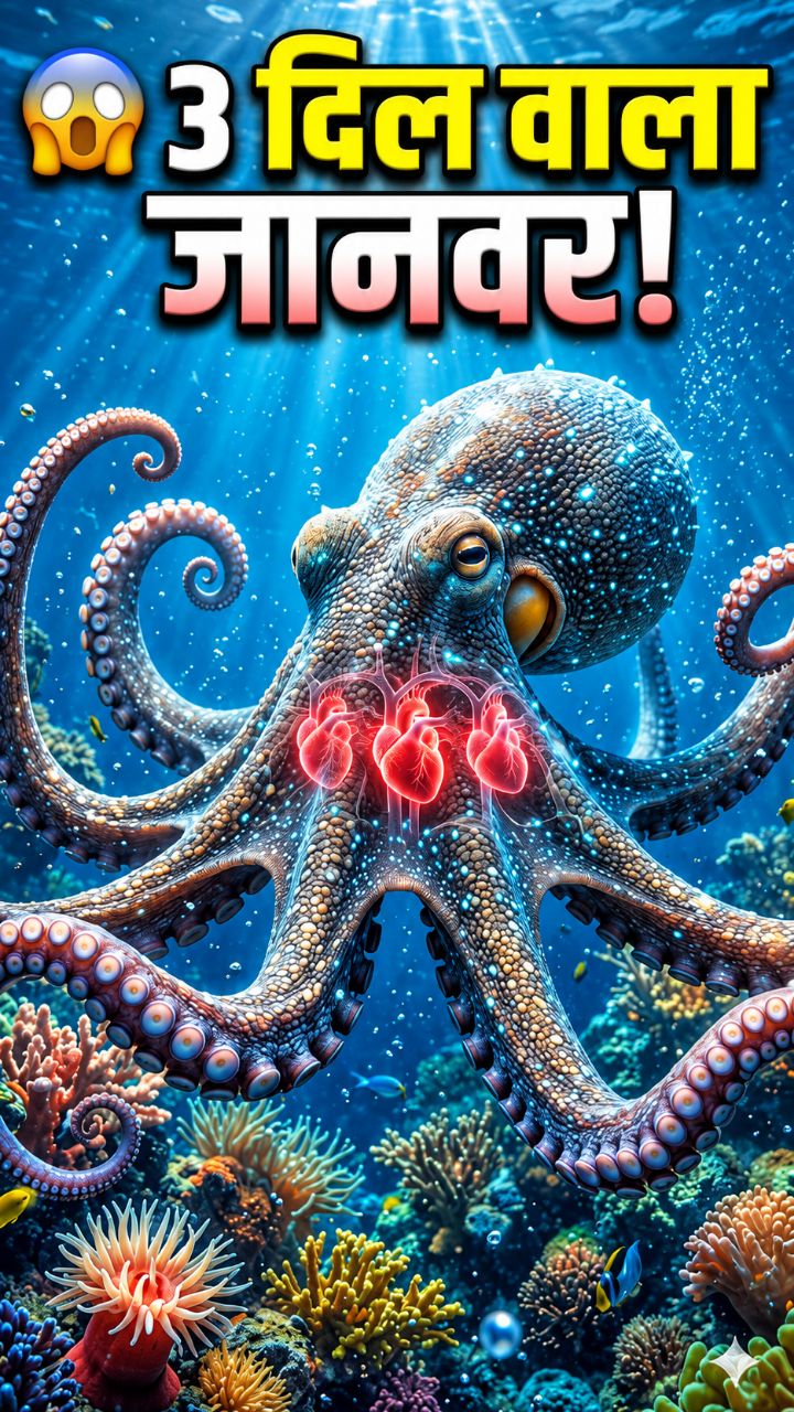 इस जानवर के 3 दिल होते हैं! 😱🐙 | Octopus Facts in Hindi
