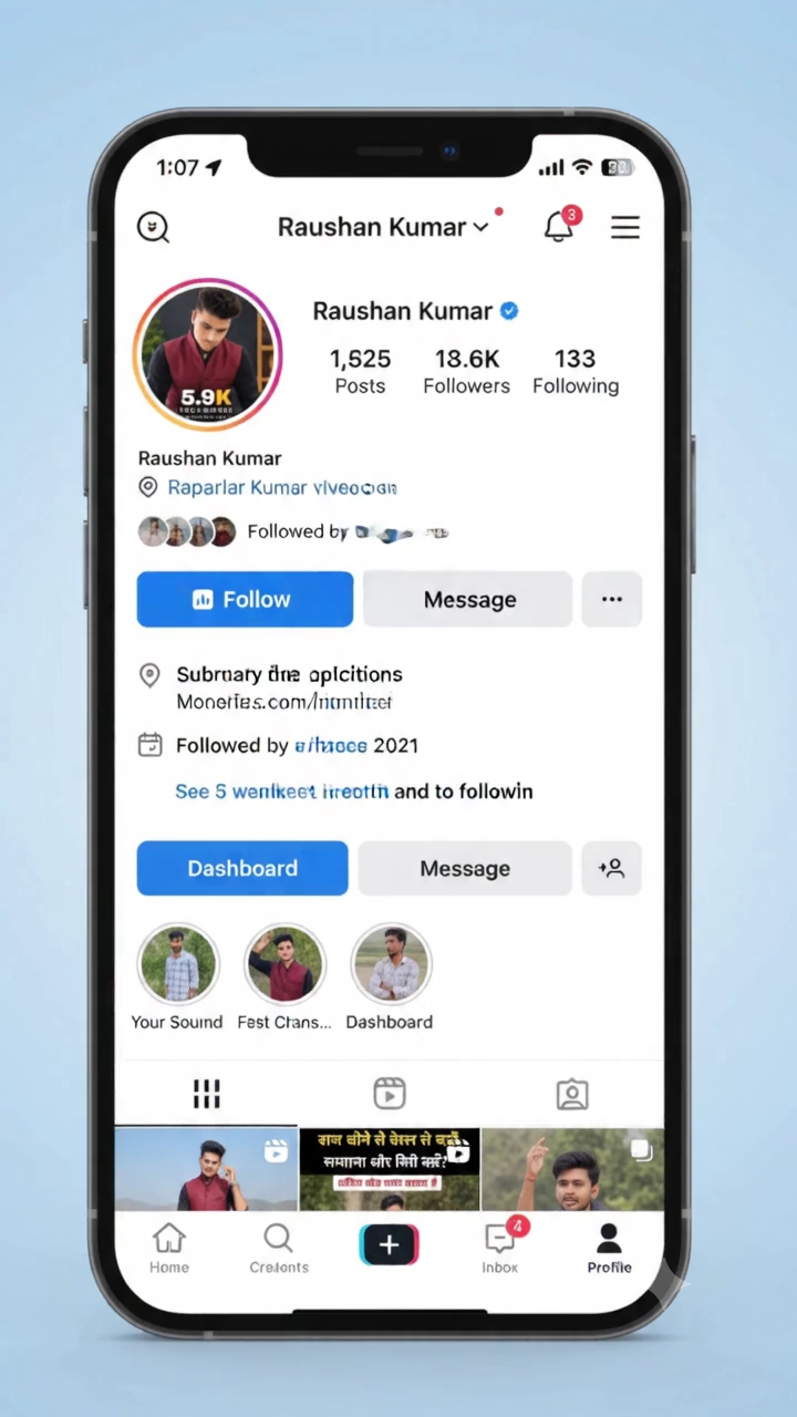 Profile trending video