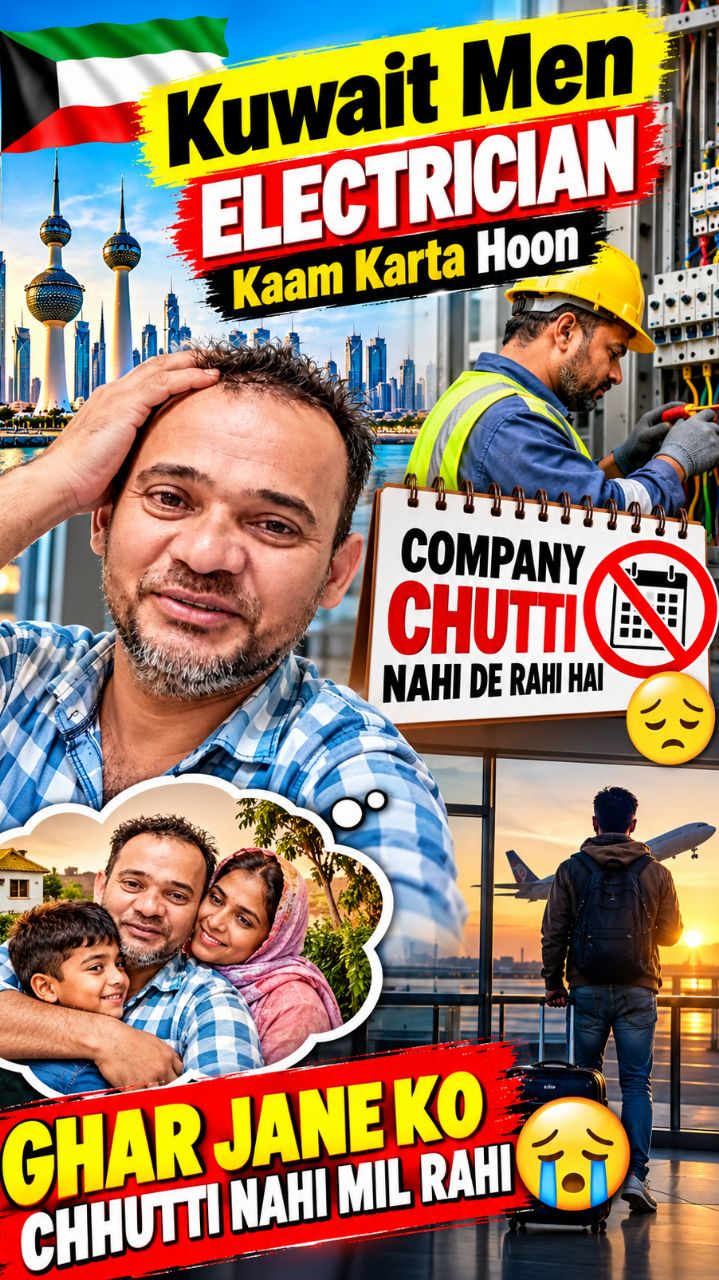 Kuwait men electrician Ka Kam karta ho company chutti Nahi derahi Hai Ghar @Mishra Brothers Music