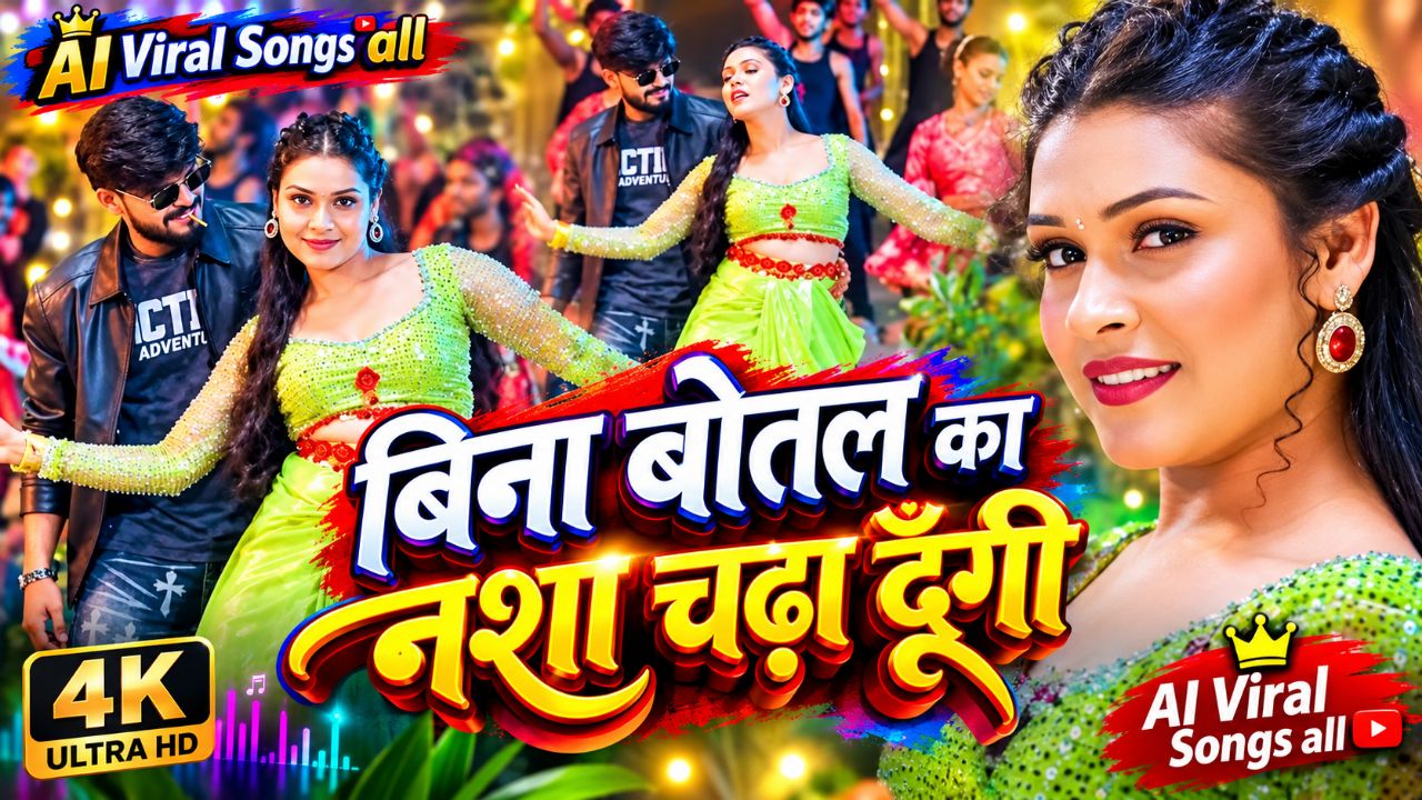 बिना बोतल का नशा चढ़ा दूँगी 🍾🔥 | Bhojpuri DJ Song 2026 | New Bhojpuri Dance Song | AI Viral Songs