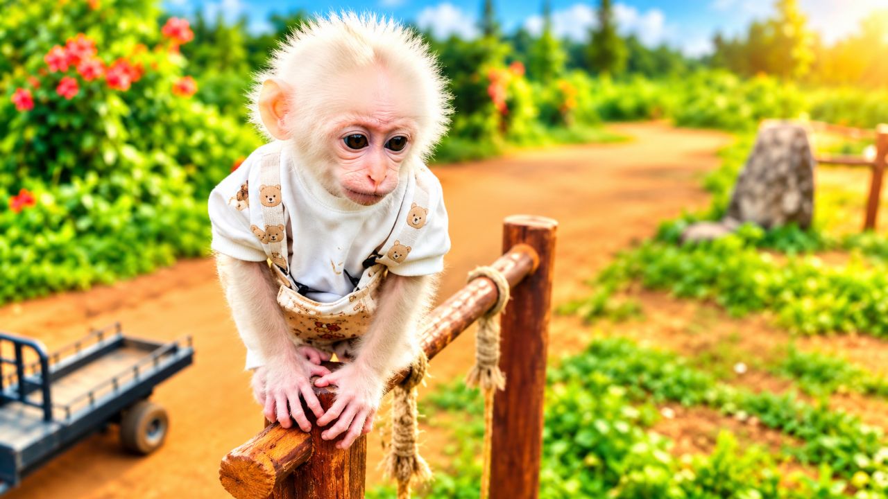 Monkey Xuka Amazing Farm Day! Harvesting Fresh Food & Cooking a Delicious Meal! #monkeyxuka #monkey