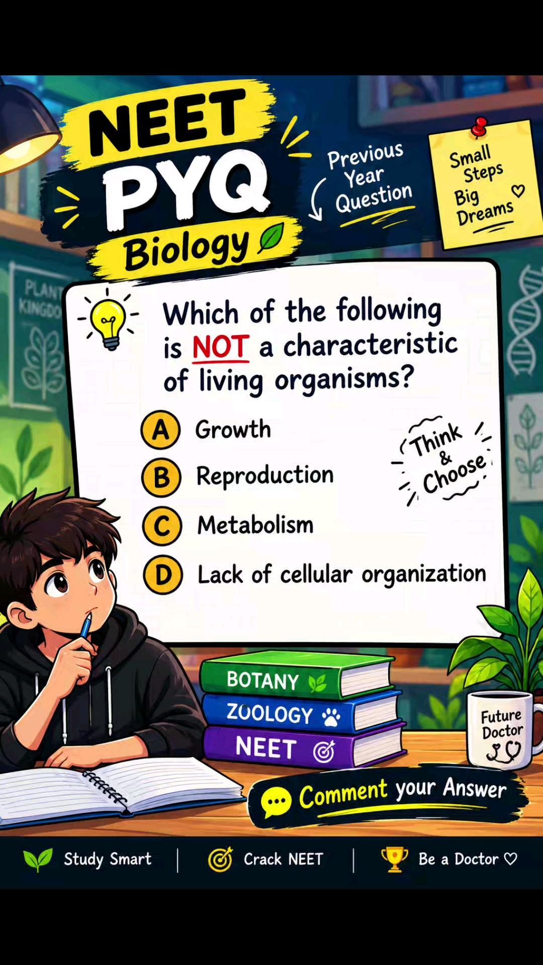 NEET Biology PYQ 🧬 | The Living World MCQ 🔥 | NEET 2027 #shorts
