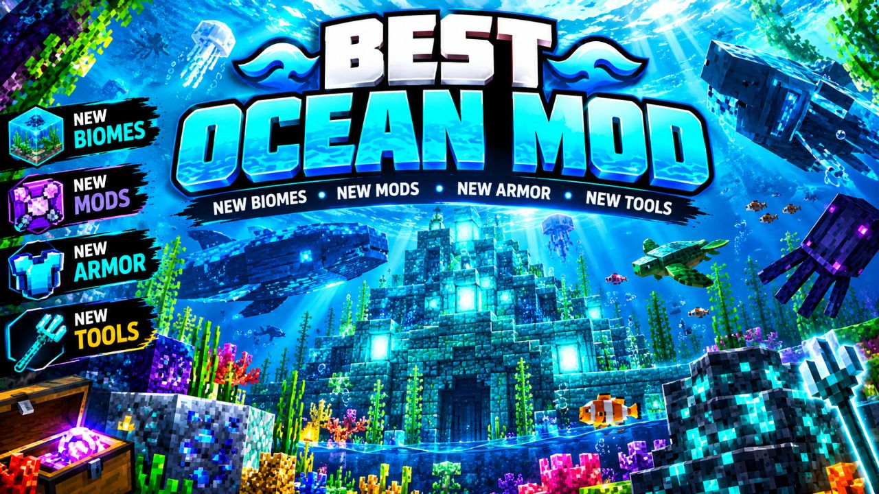 Craziest Ocean Mod for Minecraft Pocket Edition 😱