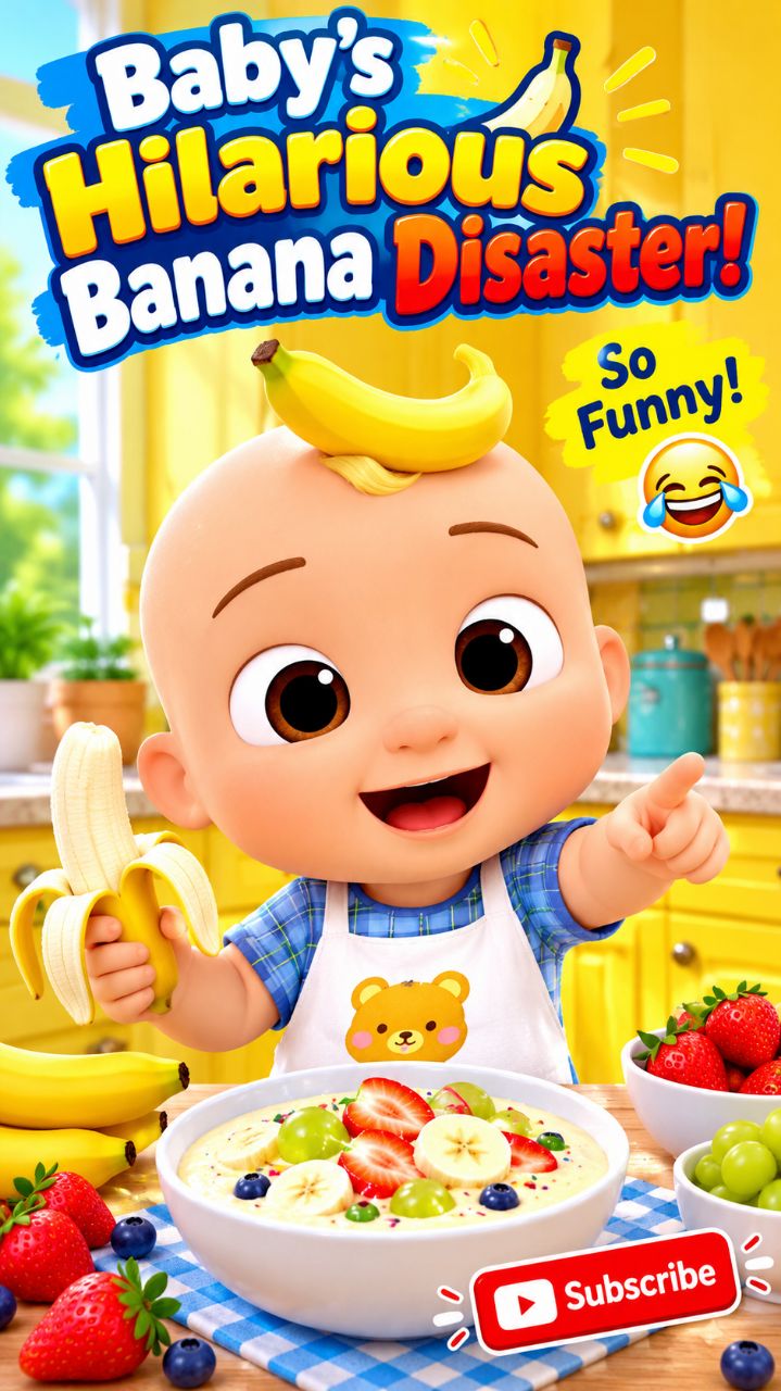 Baby’s Hilarious Banana Disaster! 😂🍌