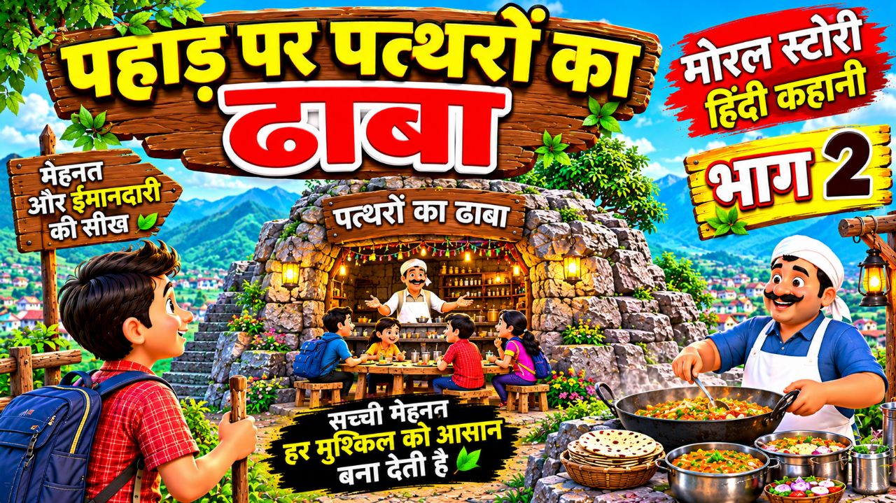 पहाड़ पर पत्थर का ढाबा ❤️👀हिंदी कहानी
