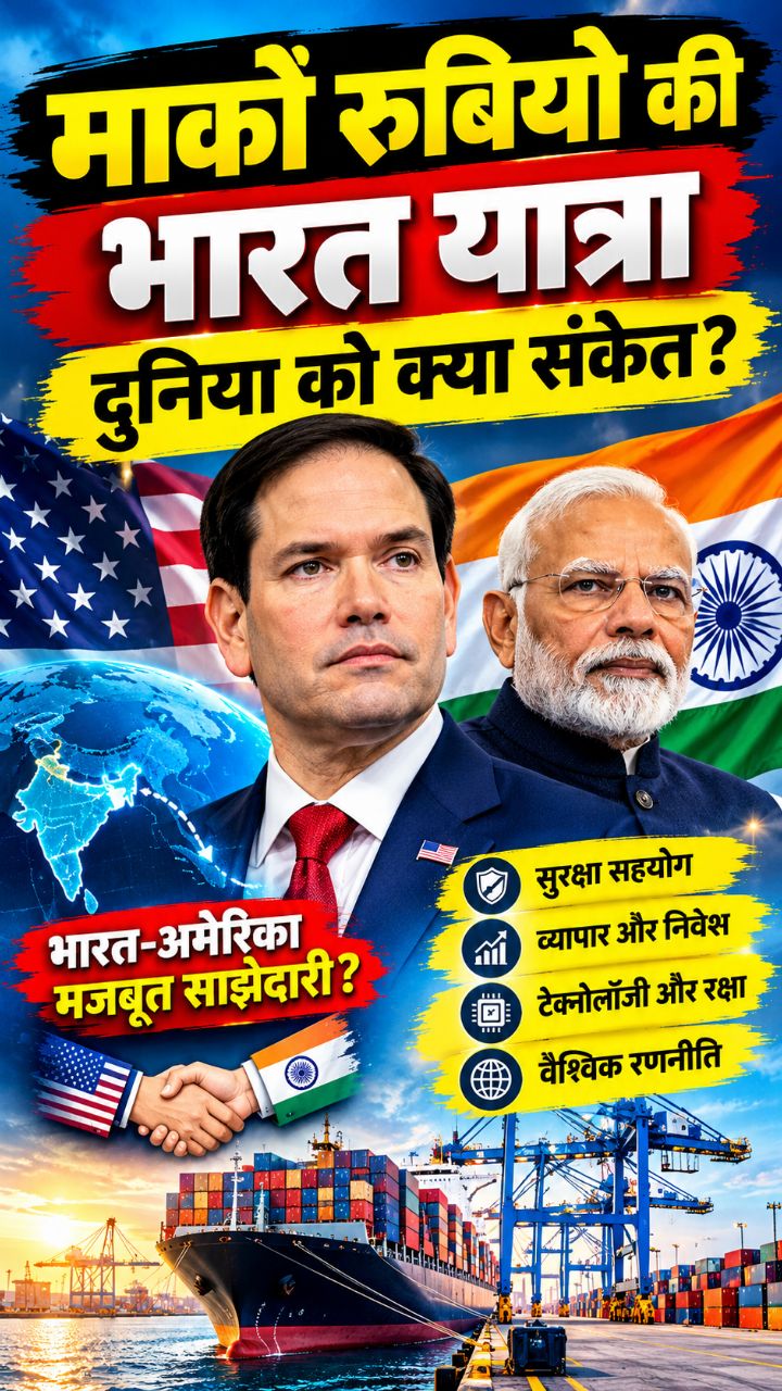मार्को रुबियो की भारत यात्रा 🇮🇳🇺🇸 | भारत-अमेरिका रिश्तों में नया मोड़? व्यापार, तेल और रणनीति