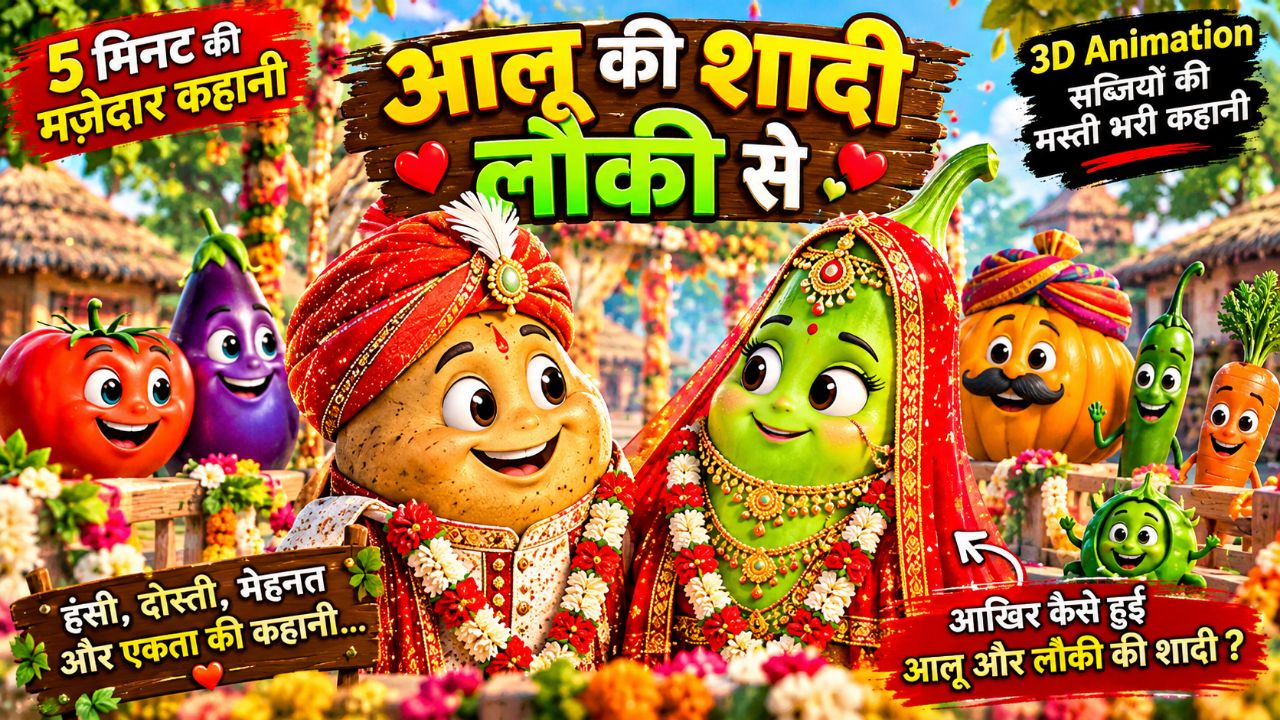 Jab Aalu ki hui Lauki se shaadi, ghar mein mach gaya bawal!#AaluLaukiShadi #FunnyAnimation #Saanp