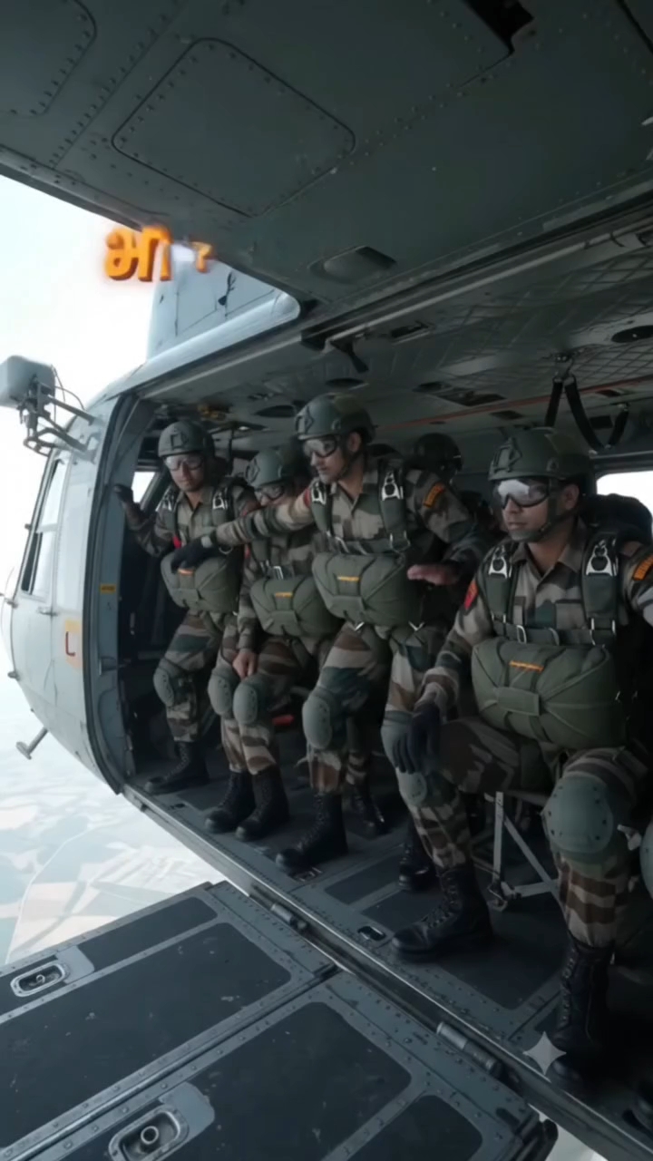 आसमान से तिरंगे के साथ उतरे भारतीय सेना के 8 जांबाज! 🪂🇮🇳 #shorts #trending #army