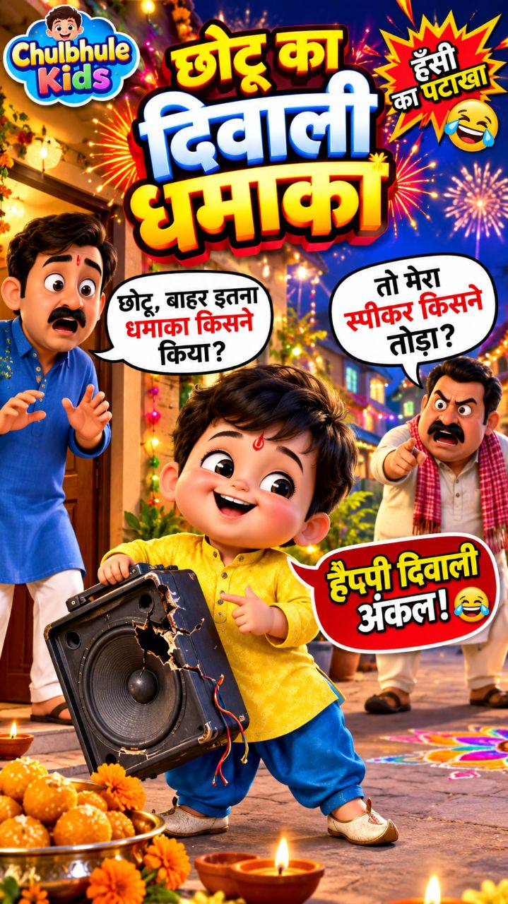 छोटू का दिवाली धमाका - तो मेरा स्पीकर किसने तोड़ा? 😂 Happy Diwali Uncle!