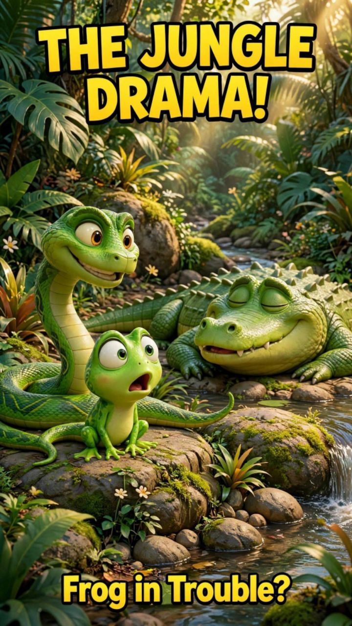 Snake vs Frog vs Crocodile 😂 | The Funniest Jungle Trick! #Shorts