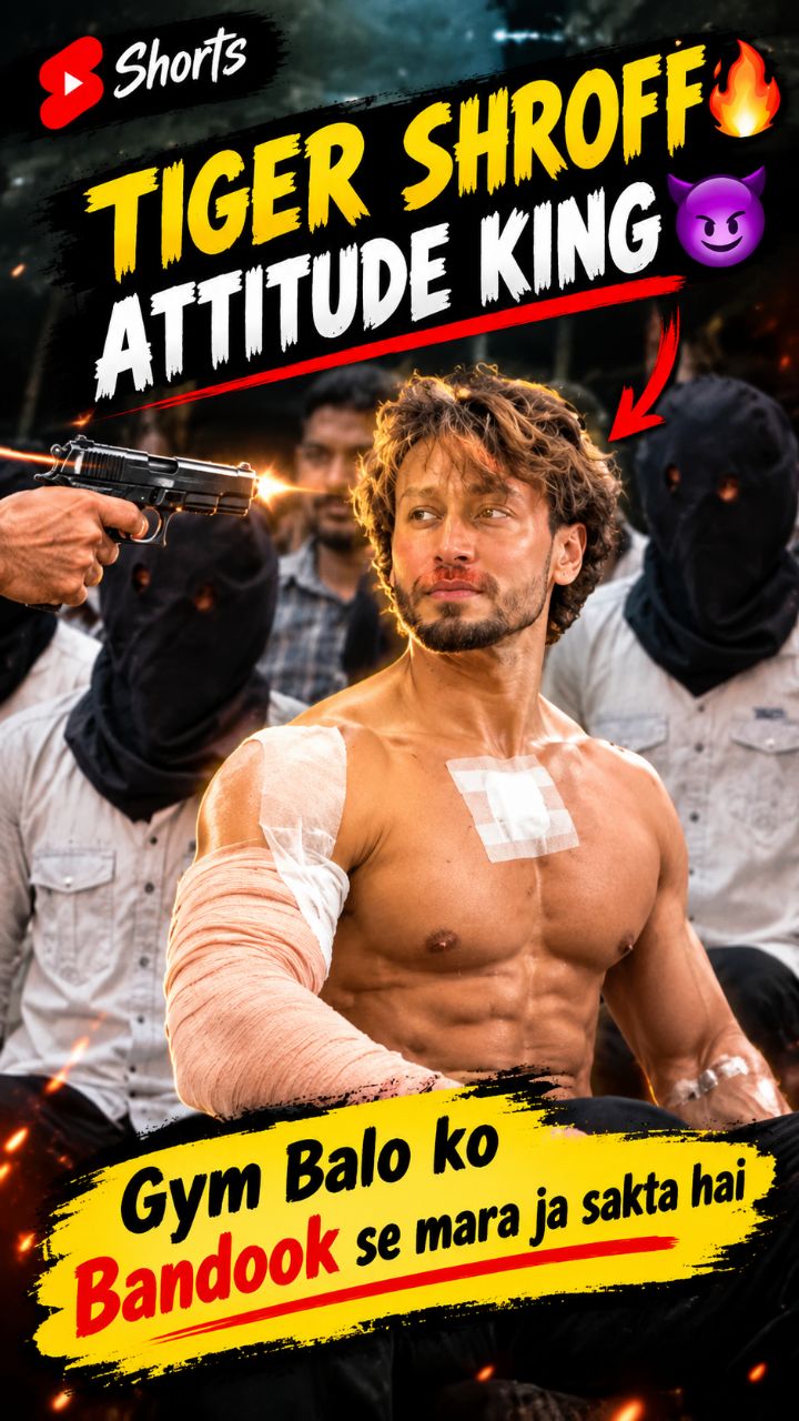 Tiger Shroff Attitude 🔥😈 | Never Give Up 💪 #shorts
