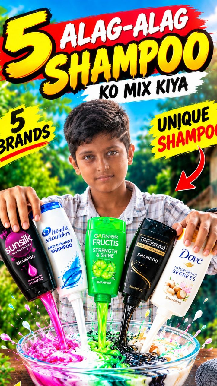 5 shampoo ko mix kiy kya hua #short #viral #short video
