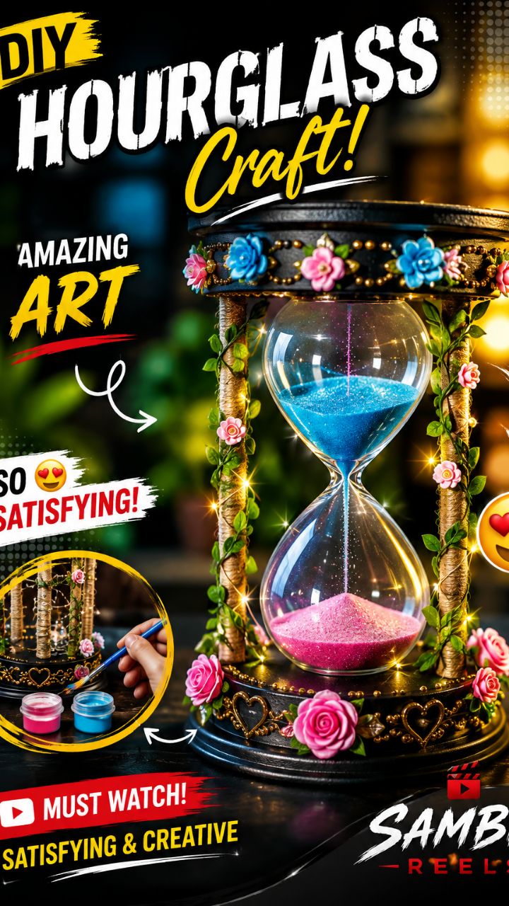 🎨 Amazing DIY Hourglass Craft 😍✨ | Satisfying Art #Shorts