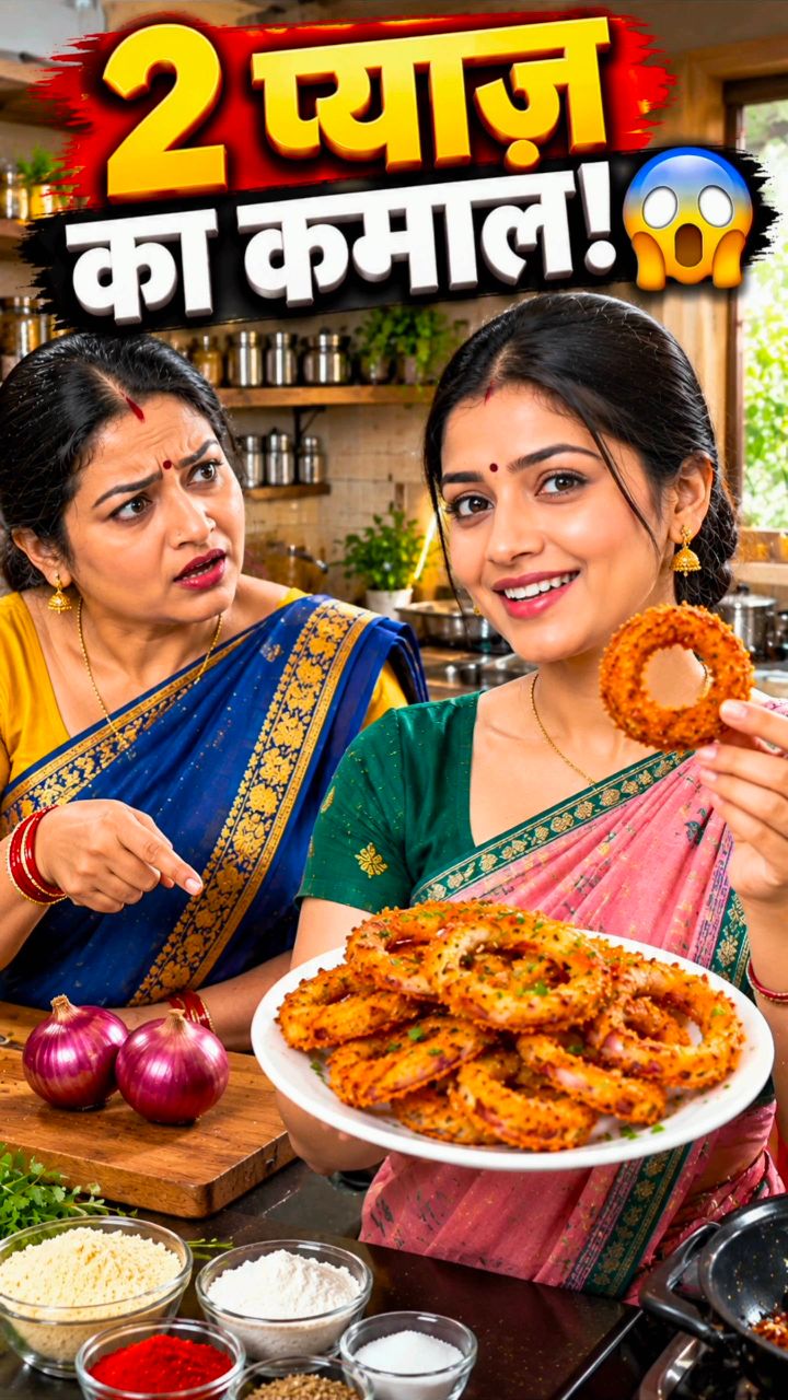 2 प्याज से बनाया ऐसा नाश्ता सास भी हो गई हैरान #shorts