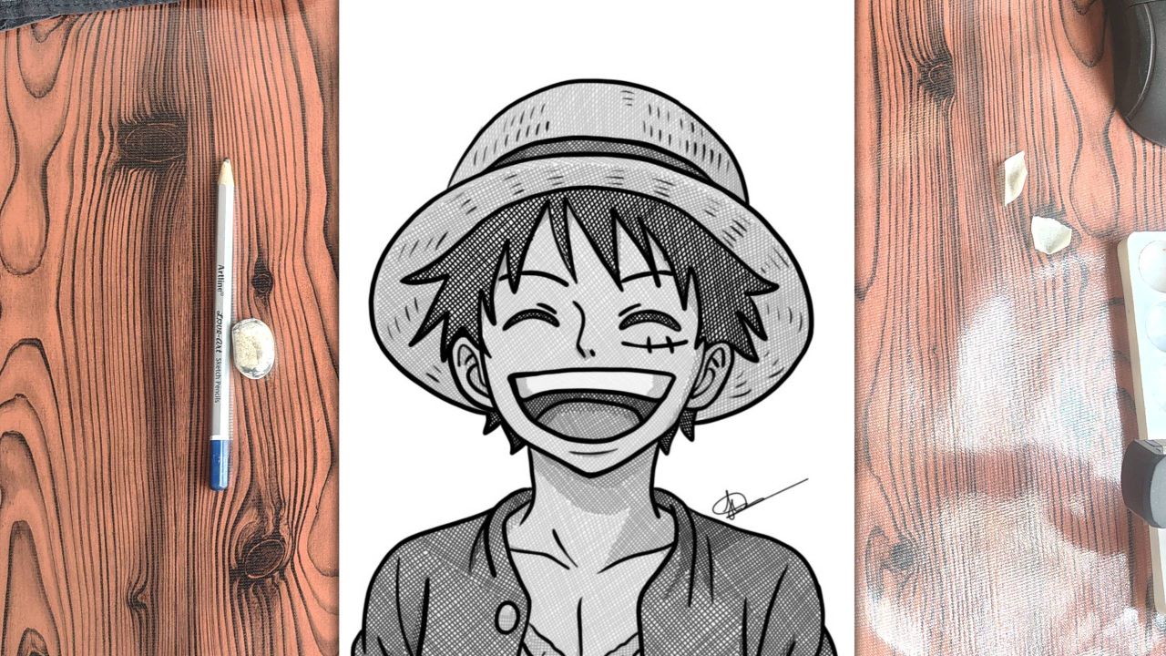 How to draw Luffy anime boy drawing Easy to draw Luffy Anime character sketch step by step
