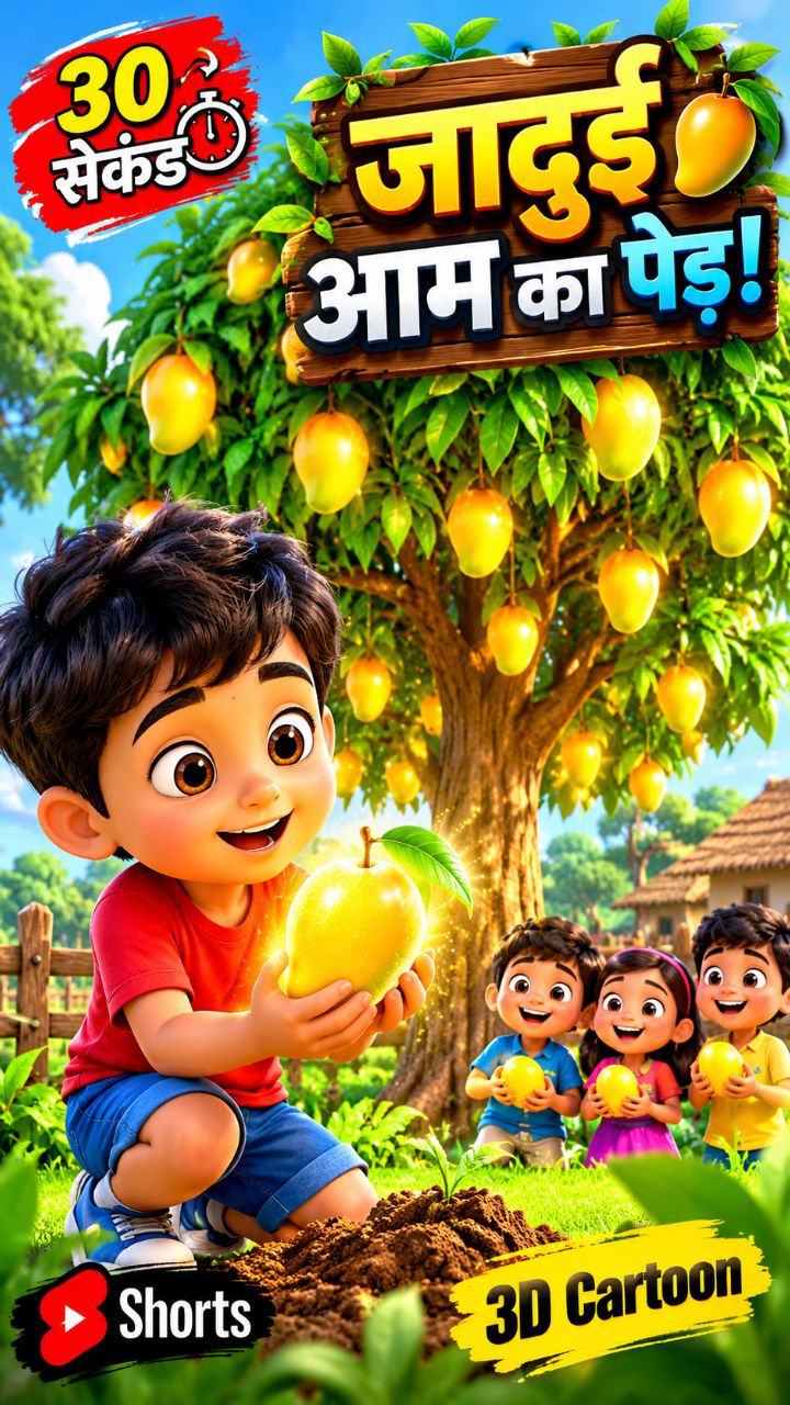 🥭 जादुई आम की मजेदार कहानी 😍 | Hindi 3D Cartoon #Shorts