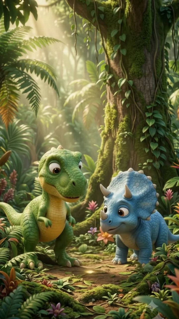 Green dainasour or blue dainasour ki kahani