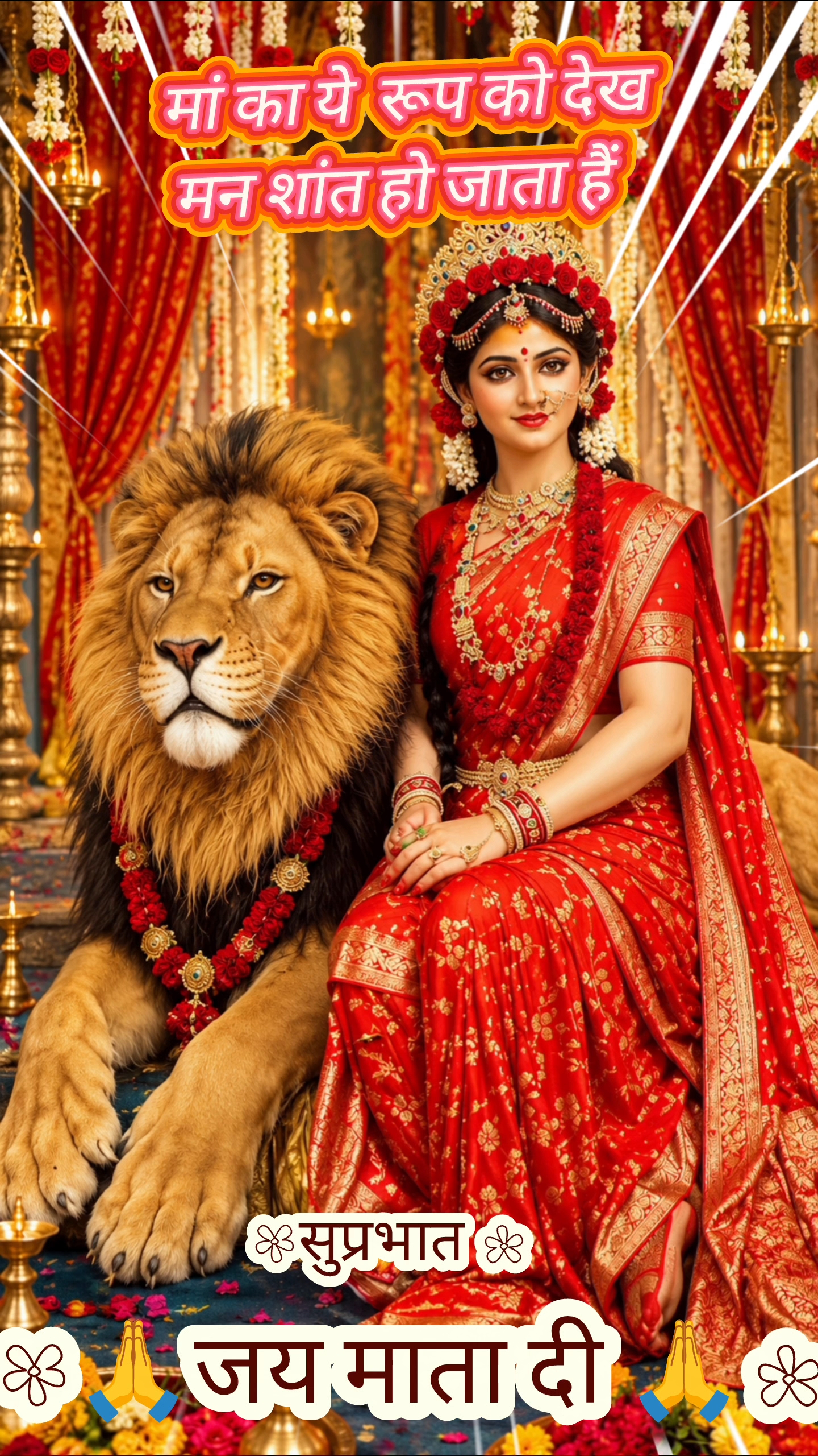 मां का ये  रूप को देख मन शांत हो जाता हैं
🙏जय मां अम्बे गौरी 🙏
मां आपकी सभी मनोकामनाएं पूर्ण करें।