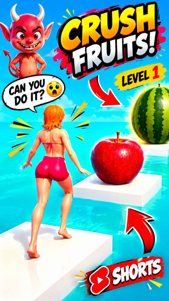 Squeeze girl reverse jumping