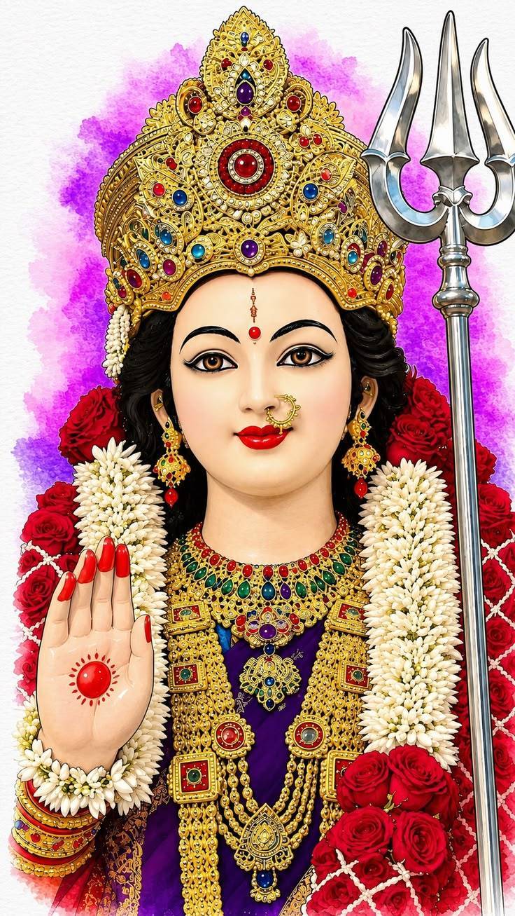 🌺🙏 माँ दुर्गा के दिव्य दर्शन 🚩✨ | जय माता दी ❤️ #Shorts