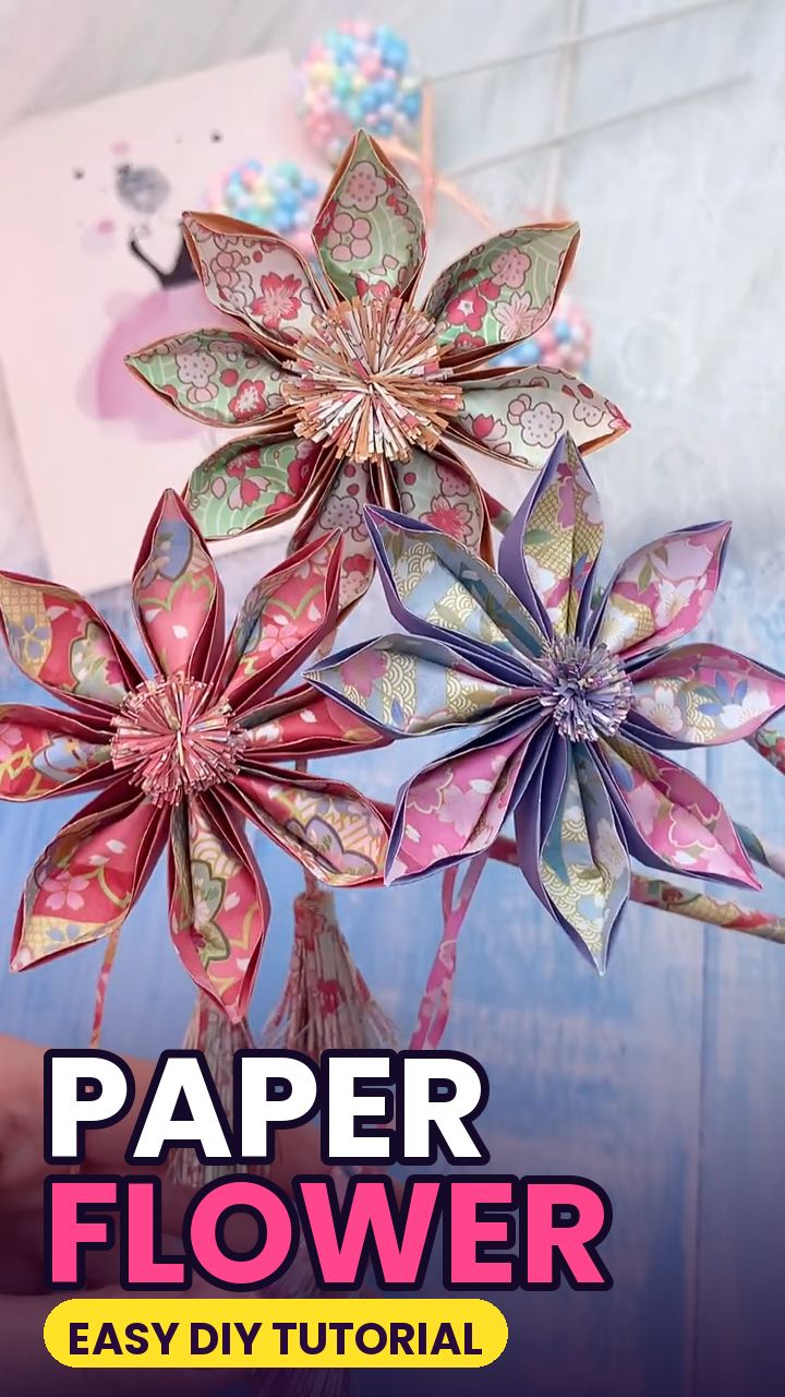 🌺 Paper Flower Banane ka Aasan Tarika (Step by Step) 🌸 Paper se banao sundar Phool | Easy Origami
