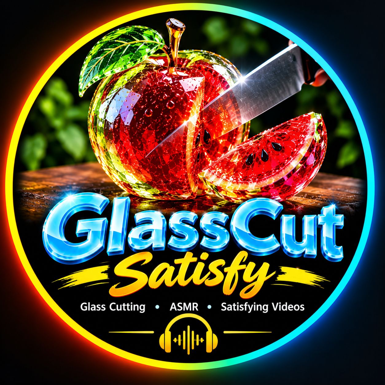 Glass cut satisfy on Bideo