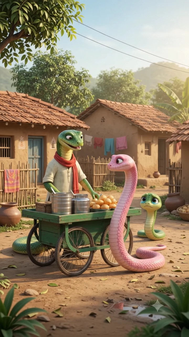 🐍😂 साँप बेचने लगा गोलगप्पे रे! 🌶️ मैडम को देखते ही मारने लगा फ्लर्ट वाले डायलॉग! 🤣🔥
