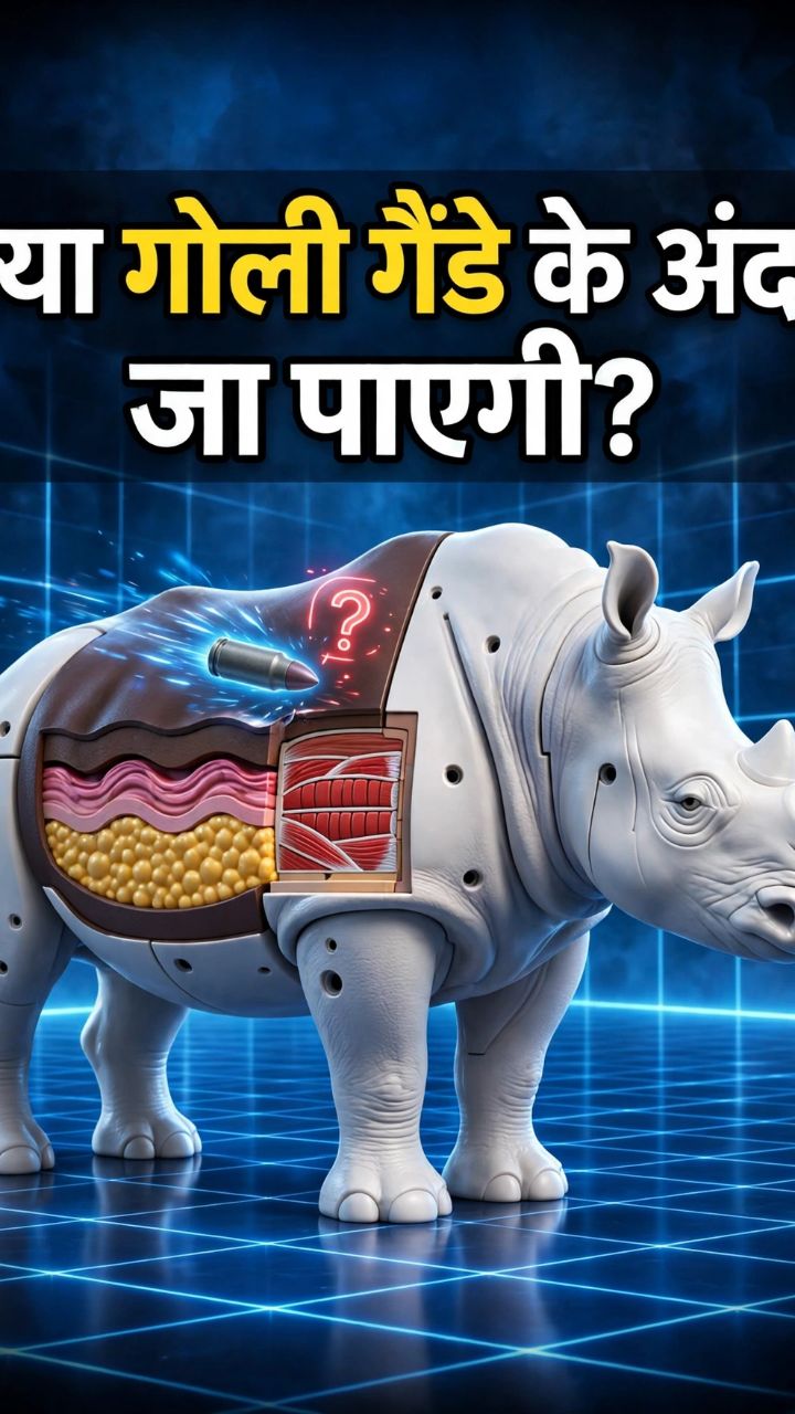 क्या गोली गैंडे के अंदर जा पाएगी? 🦏 #Shorts
