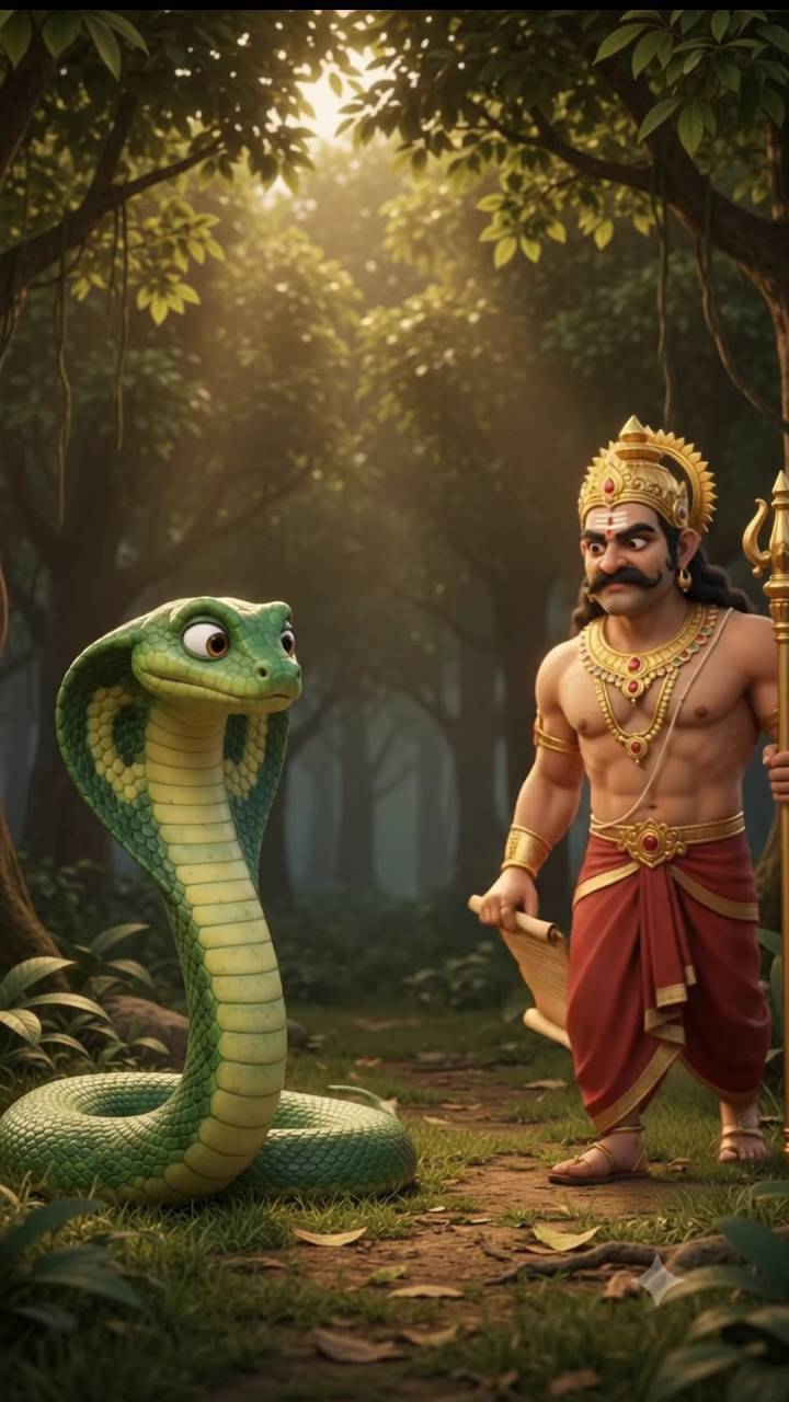 Snake 🐍 and ravan 🧔