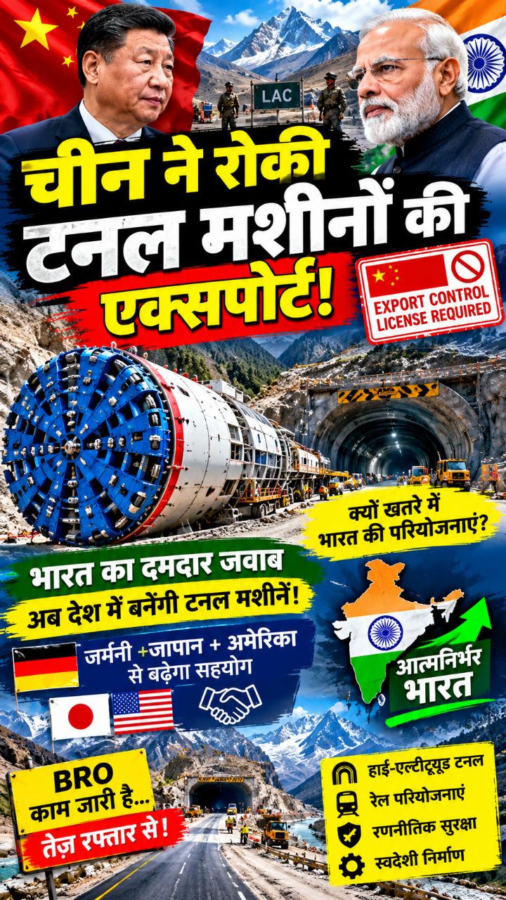 चीन ने रोकी टनल मशीनों की सप्लाई? 🇨🇳 भारत का बड़ा जवाब! 🇮🇳 | LAC पर नई चुनौती