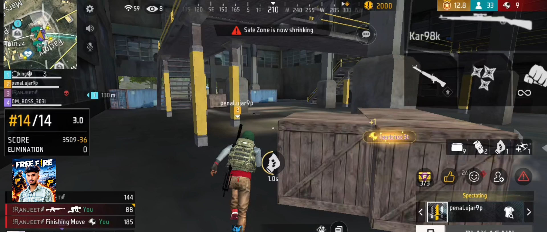🔥 FREE FIRE MAX FULL GAMEPLAY 😈 | खतरनाक गेमप्ले और धुआंधार फाइट 🔥 | Hindi Gaming | Full Match