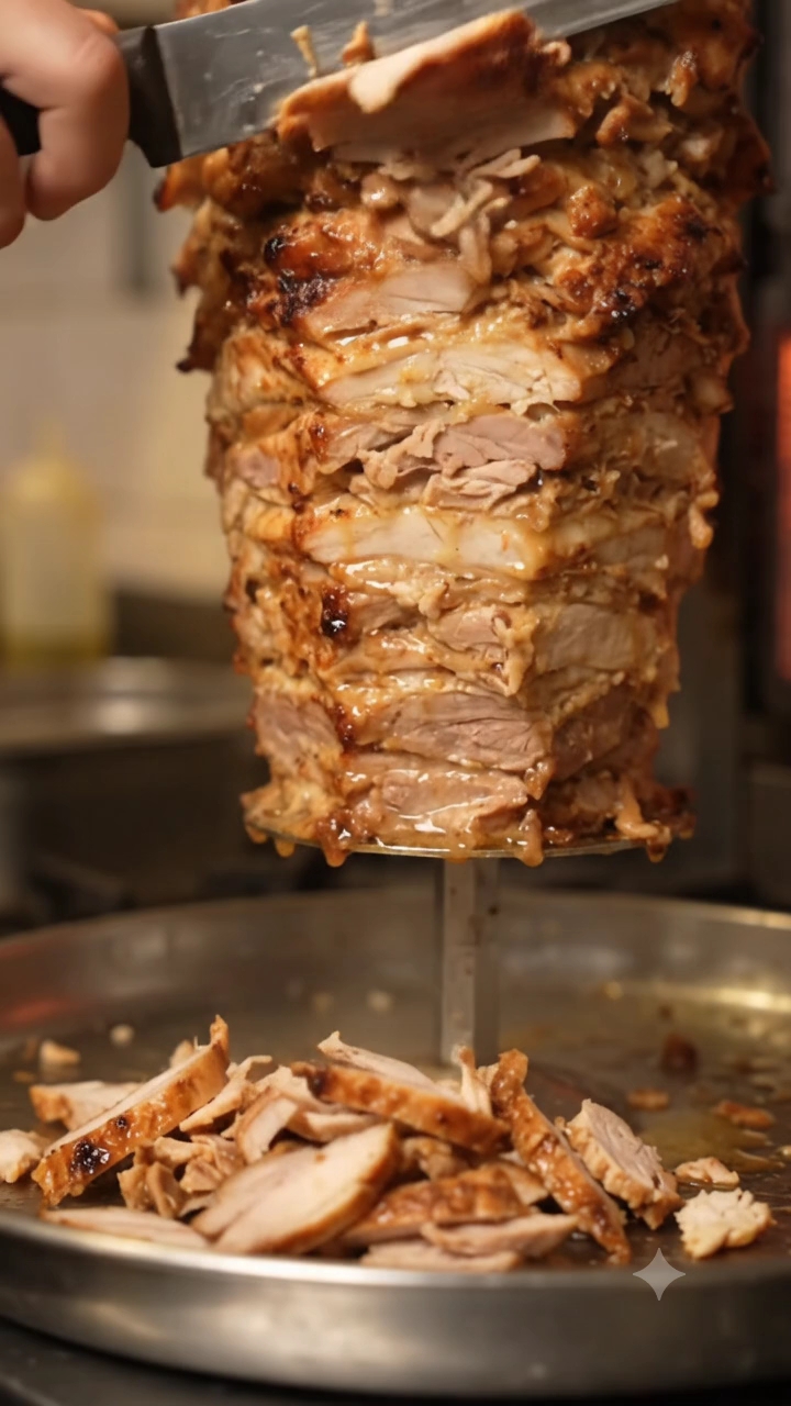 Watch this delicious chicken shawarma wrap come together! 🌯🔥 Juicy grilled chicken, fresh cucumber