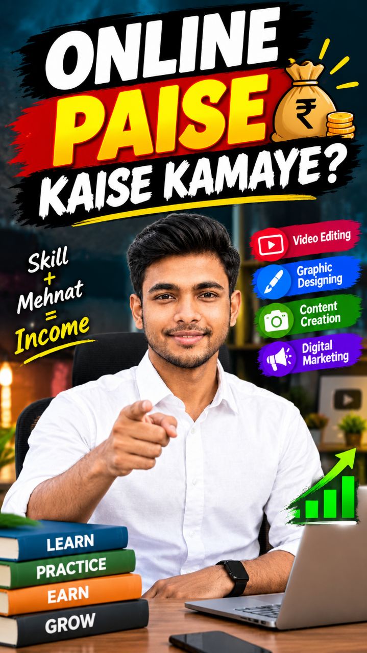 "ONLINE PAISE KAISE KAMAYE? 💰"
सलाह: वीडियो में पहले 3 सेकंड के अंद