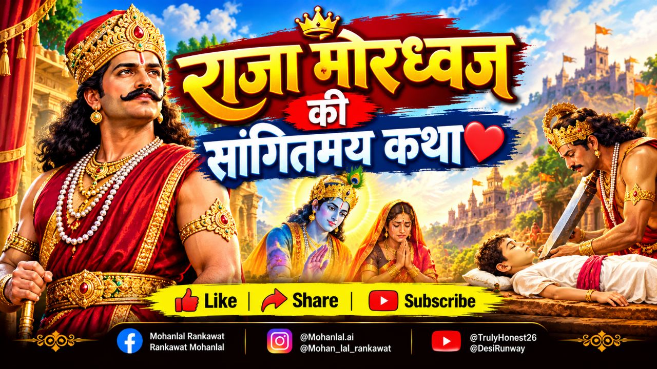 राजा मोरध्वज की सांगितमय कथा ❤️🙏 | श्रीकृष्ण की अद्भुत लीला | #Shorts #viral #tranding #katha #song