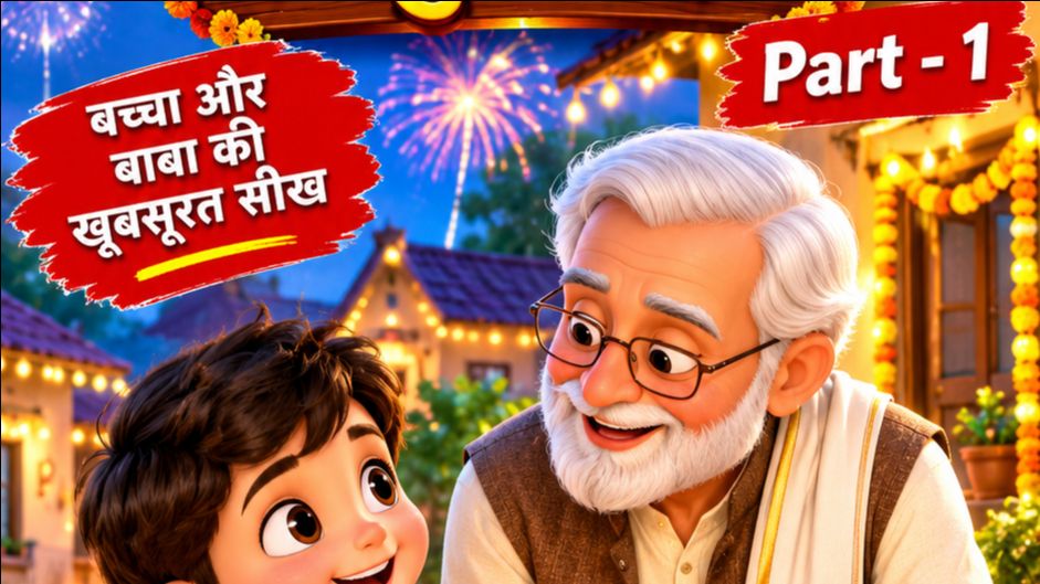 🪔 दिवाली का शुभ संदेश ❤️ बच्चे और बाबा की सीख देखकर दिल खुश हो जाएगा! 😍 | Hindi 3D Cartoon |