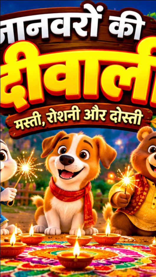 🐒🪔 जानवरों की अनोखी दिवाली 😂🎆 | मजेदार हिंदी कार्टून | Chulbuli Duniya